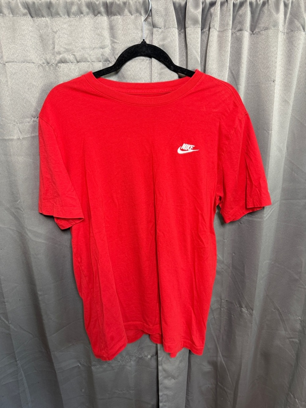 Nike Red Short Sleeve Crew Tee with White Swoosh